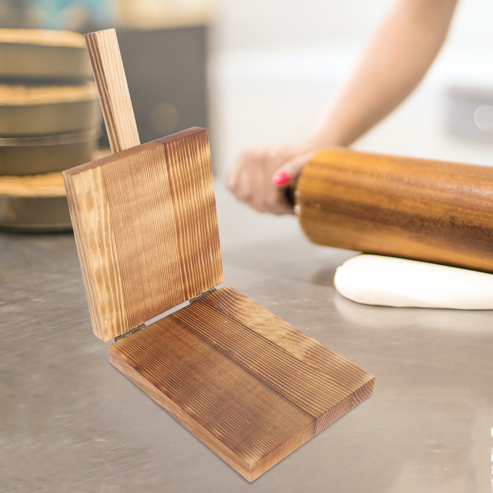 Dumpling Press Set - Wooden Dumpling Press Set Dough Wrapper