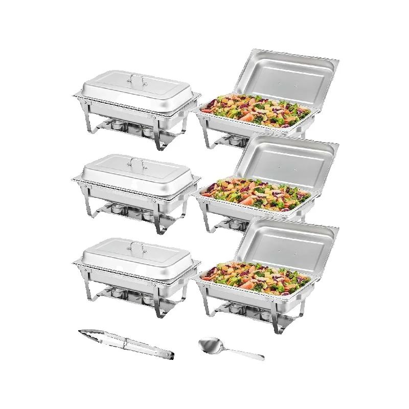 Mini Pancake Griddle - SucceBuy 8QT Rectangle Chafing Dish 2/4/6