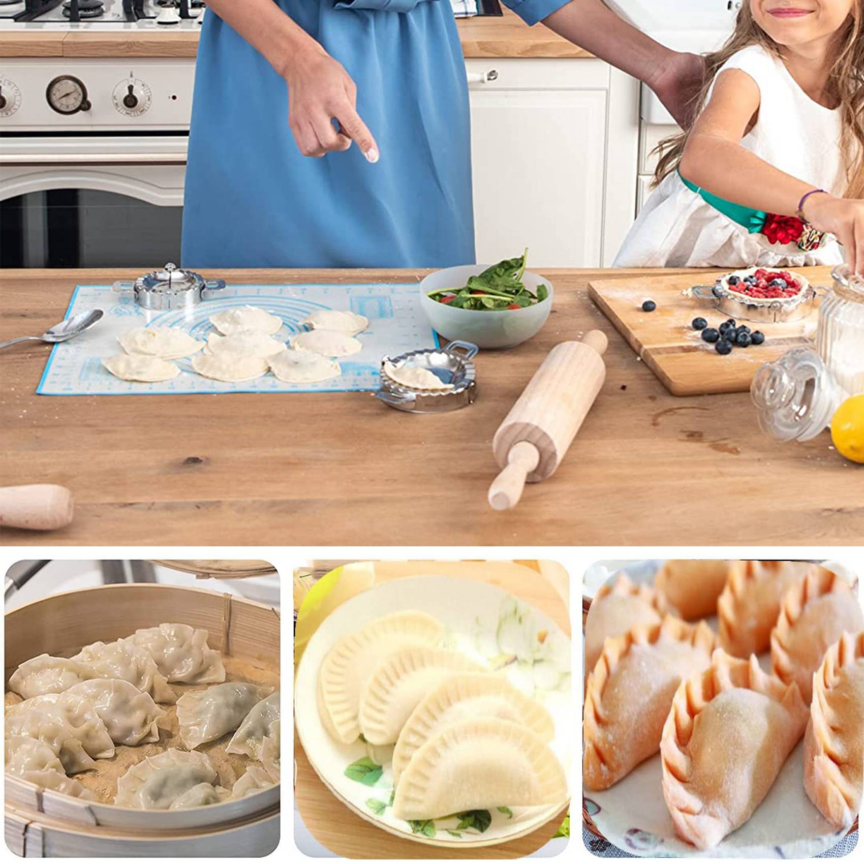FAST-Dumplings Maker 8 Pcs, Pr - огляд і ціна Dumpling Press Set