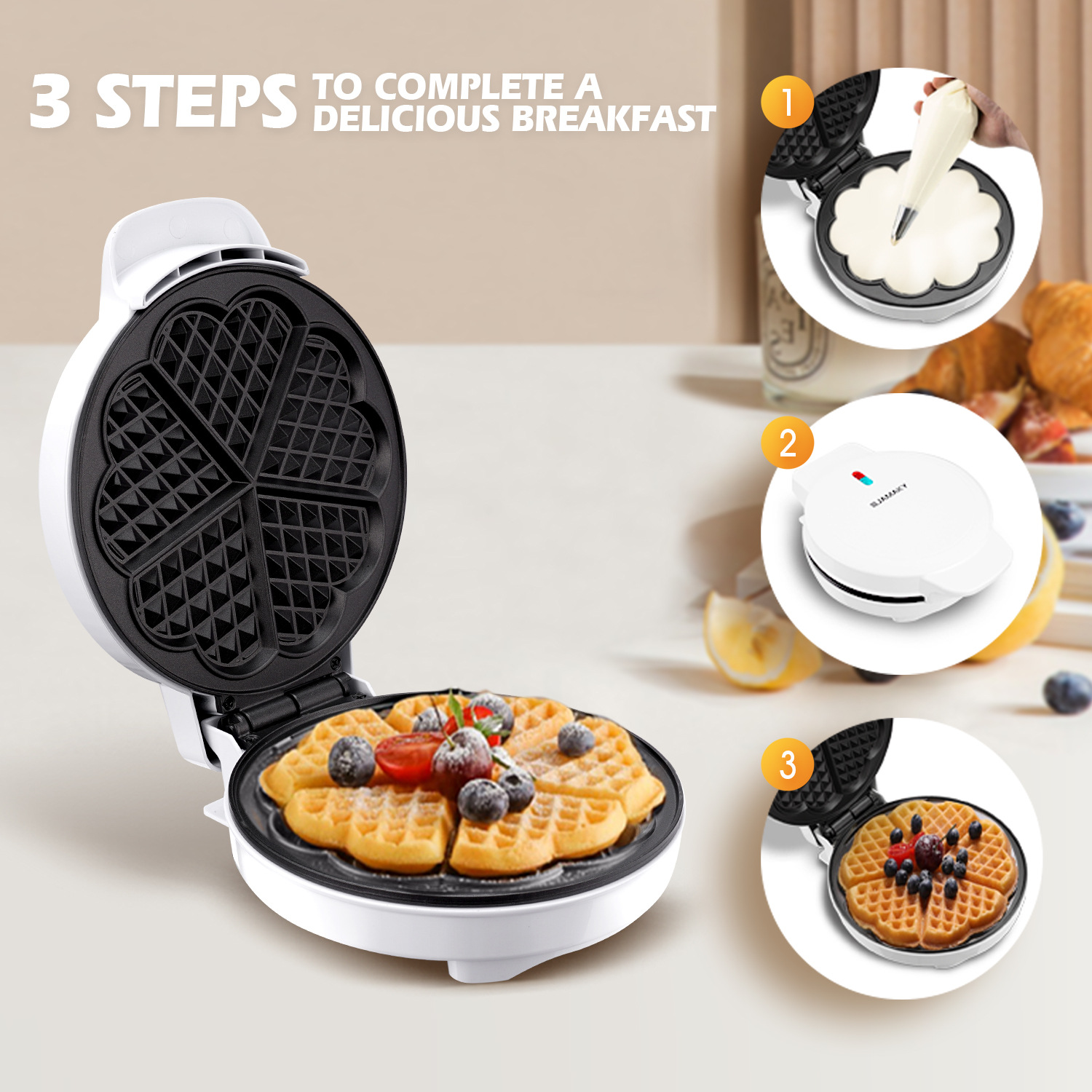 Breakfast Waffle Molds Egg Cak - огляд і ціна Mini Pancake Griddle