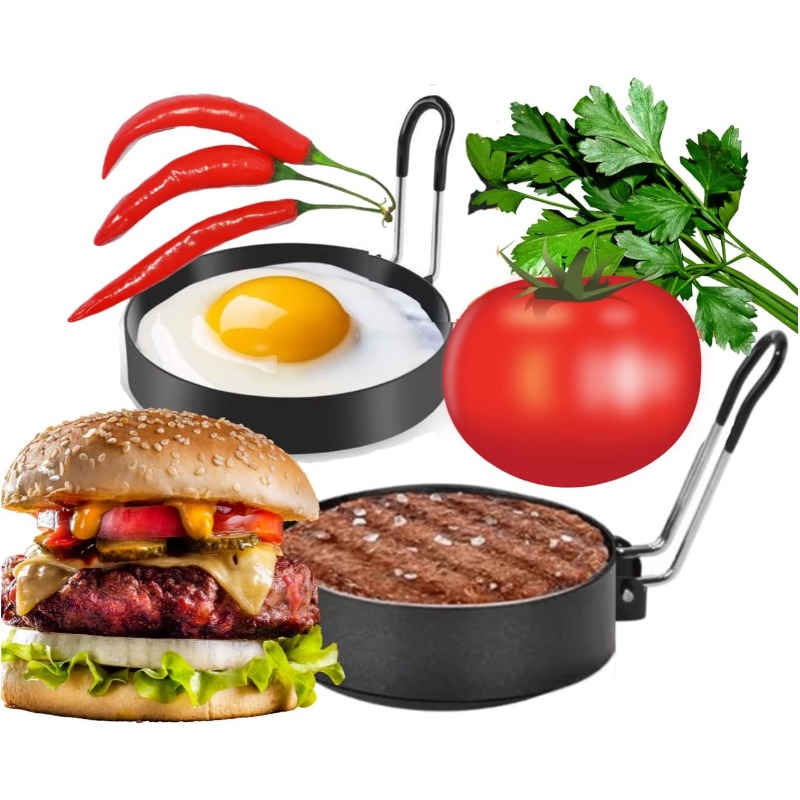 Egg Ring Mold Stainless Steel  - огляд і ціна Mini Pancake Griddle