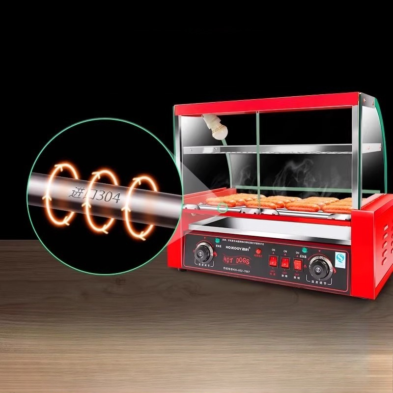 Commercial 7-tube sausage gril - огляд і ціна Hot Dog Press