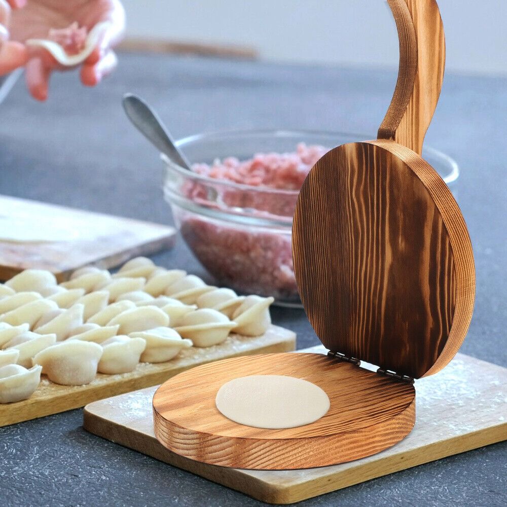 Wooden Dough Presser Chapati P - огляд і ціна Dumpling Press Set